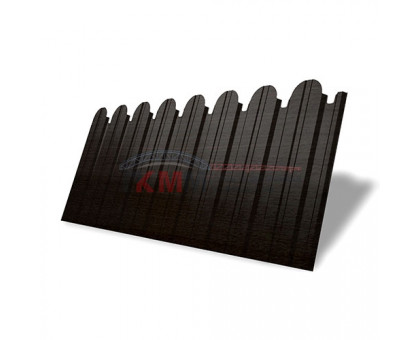 Профнастил фигурный С10 - 0,45 Окрас - Б, Print Elite Coffee Wood