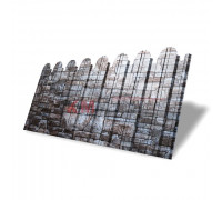 Профнастил фигурный С10 - 0,45 Окрас - Б, Print Elite с пленкой Fine Stone