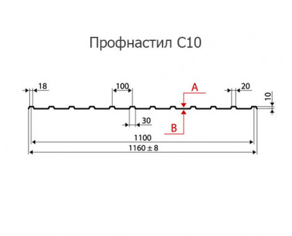 Профлист С10-1150-0.45 RAL9005 Viking Профлист С10-1150-0.45 RAL9005 Viking