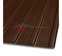 Профлист С10х1150-0.5 Темное дерево ECOSTEEL