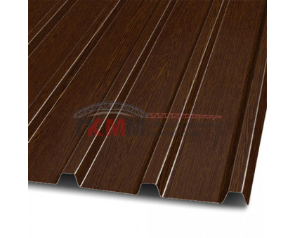 Профлист С10х1150-0.5 Темное дерево ECOSTEEL