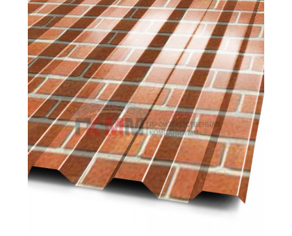 Профнастил C21-1000-0.5 Кирпич ECOSTEEL Профнастил C21-1000-0.5 Кирпич ECOSTEEL