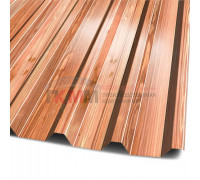 Профлист С44-1000-0.5 Кедр ECOSTEEL_T Профлист С44-1000-0.5 Кедр ECOSTEEL_T