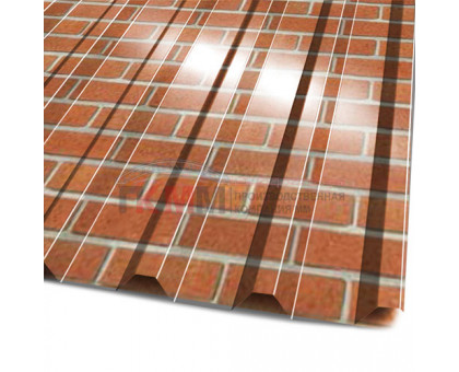 Профлист С44-1000-0.5 Кирпич ECOSTEEL Профлист С44-1000-0.5 Кирпич ECOSTEEL