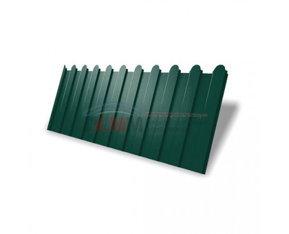 Профнастил фигурный C8 - 0,45 Drap RAL 6005 Профнастил фигурный C8 - 0,45 Drap RAL 6005