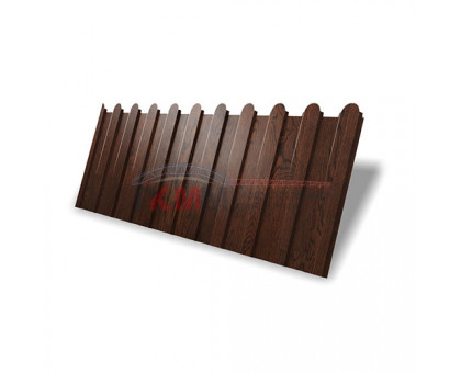 Профнастил фигурный C8 - 0,45 Print Elite Choco Wood