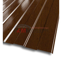 Профлист С8х1150-0.5 Темное дерево ECOSTEEL