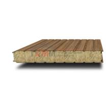 Стеновые сэндвич-панели из минеральной ваты-0.5/0.5, ширина 1200 мм, толщина 20 мм, дуб античный