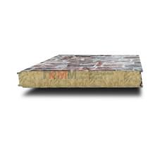 Гладкие сэндвич-панели из минеральной ваты-0.5/0.5, ширина 1200 мм, толщина 40 мм, кварцевый сланец