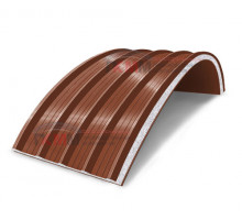 Арочные сэндвич-панели из пенополистирола-0.5/0.5, ширина 1000 мм, толщина 200 мм, RAL8004