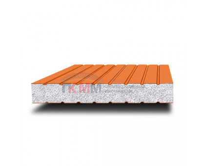 Сэндвич-панели без замков из пенополистирола-0.5/0.5, ширина 1200 мм, толщина 200 мм, RAL2004