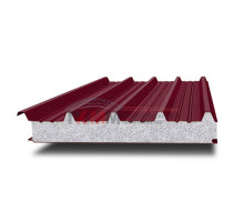 Кровельные сэндвич-панели из пенополистирола-0.5/0.5, ширина 1000 мм, толщина 20 мм, бордо