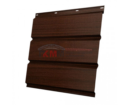 Софит металлический без перфорации 0,45 Print Elite с пленкой Choco Wood