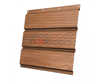 Софит металлический центральная перфорация 0,45 Print Elite с пленкой Honey Wood
