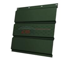 Софит металлический центральная перфорация 0,5 GreenCoat Pural BT с пленкой RR 11 темно-зеленый (RAL 6020 хромовая зелень)