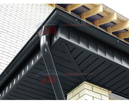 Софит металлический полная перфорация 0,5 Satin с пленкой RAL 7016 антрацитово-серый