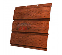 Софит металлический полная перфорация 0,45 Print Elite с пленкой Cherry Wood