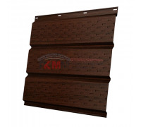 Софит металлический полная перфорация 0,45 Print Elite с пленкой Choco Wood Софит металлический полная перфорация 0,45 Print Elite с пленкой Choco Wood