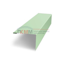 Нащельник (для калиток и ворот) 25х35 жалюзи Milan, Tokyo, Palermo 0,45 PE с пленкой RAL 6019 бело-зеленый (L1,68)