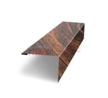 Нащельник (для калиток и ворот) 25х35 жалюзи Milan, Tokyo, Palermo 0,45 Print EliteChestnut Wood (L1,68) (обратная сторона серая)