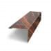 Нащельник (для калиток и ворот) 25х35 жалюзи Milan, Tokyo, Palermo 0,45 Print EliteChestnut Wood (L1,68) (обратная сторона серая)