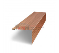 Нащельник (для калиток и ворот) 25х35 жалюзи Milan, Tokyo, Palermo 0,45 Print Elite Honey wood (L1,68)