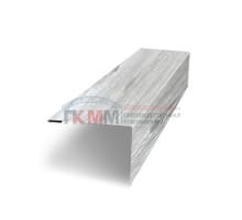 Нащельник (для калиток и ворот) 25х35 жалюзи Milan, Tokyo, Palermo 0,45 Print Elite Snow wood (L1,68)