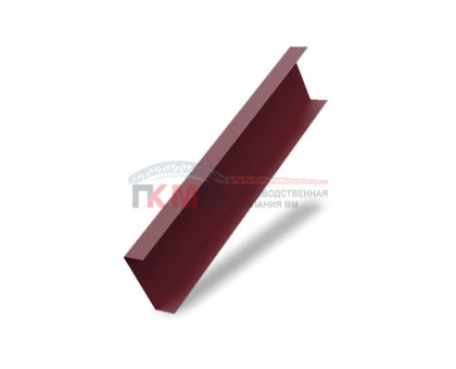 Декоративная накладка на столб жалюзи Milan,Tokyo 0,5 Satin с пленкой RAL 3005 красное вино