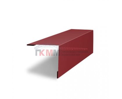 Планка завершающая 50х50 жалюзи Milan 0,5 Satin с пленкой RAL 3011 коричнево-красный