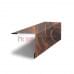 Планка завершающая 50х50 жалюзи Milan 0,45 Print Elite Chestnut Wood (обратная сторона серая)