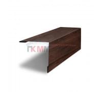 Планка завершающая 50х50 жалюзи Milan 0,45 Print Elite Choco Wood