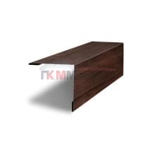 Планка завершающая 50х50 жалюзи Milan 0,45 Print Elite Choco Wood