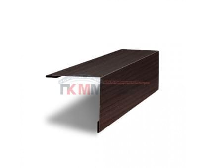 Планка завершающая 50х50 жалюзи Milan 0,45 Print Elite Coffee Wood