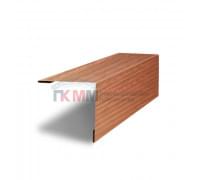 Планка завершающая 50х50 жалюзи Milan 0,45 Print Elite Honey Wood