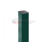 Столб 62х55х1,4х3000 RAL 6005