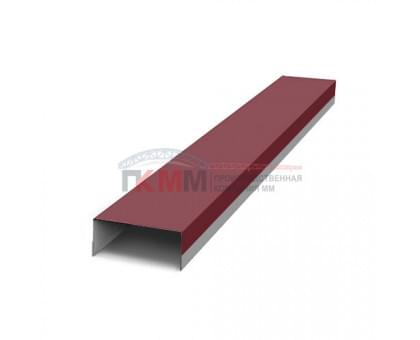 Крепежная планка верхняя Texas 0,5 Velur RAL 3005 красное вино