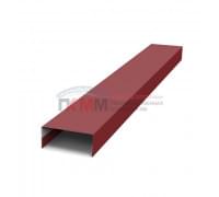 Крепежная планка нижняя Texas 0,5 Satin с пленкой RAL 3011 коричнево-красный Крепежная планка нижняя Texas 0,5 Satin с пленкой RAL 3011 коричнево-красный