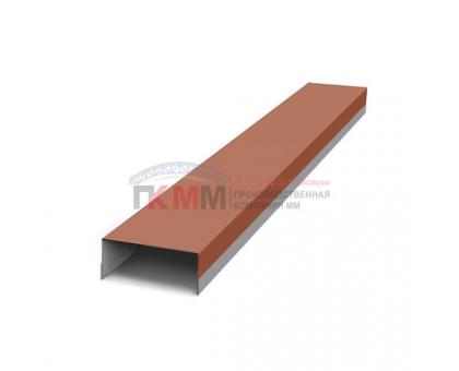Крепежная планка верхняя Texas 0,5 Satin Мatt RAL 8004 терракота