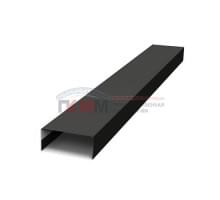 Крепежная планка нижняя Texas 0,5 Satin с пленкой RAL 9005 черный
