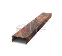 Крепежная планка нижняя Texas 0,45 Print Elite Chestnut Wood (обратная сторона серая)