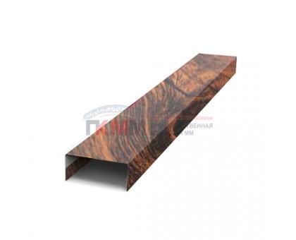 Крепежная планка нижняя Texas 0,45 Print Elite Chestnut Wood (обратная сторона серая)