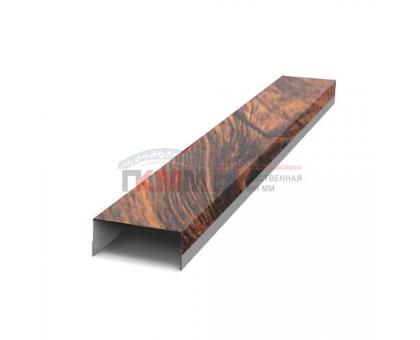 Крепежная планка верхняя Texas 0,45 Print Elite Chestnut Wood (обратная сторона серая)