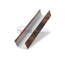 Крышка 45х20 жалюзи Texas 0,45 Print Elite Chestnut Wood (обратная сторона серая)