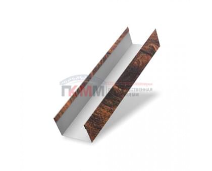 Крышка 45х20 жалюзи Texas 0,45 Print Elite Chestnut Wood (обратная сторона серая)
