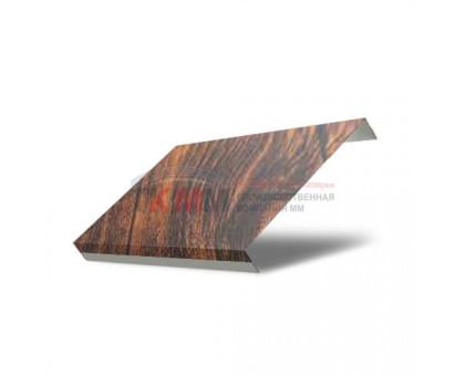 Ламель обратная 125 жалюзи Texas 0,45 Print Elite Chestnut Wood (обратная сторона серая)