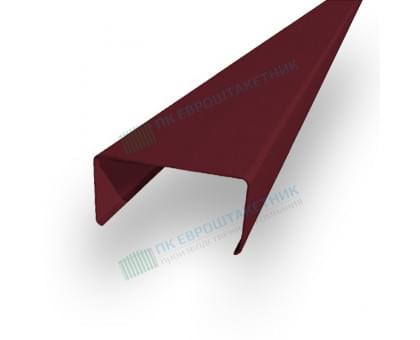 Декоративная планка П - 60х30, двухсторонний ПЭ, Ral 3005 - 0,45мм Декоративная планка П - 60х30, двухсторонний ПЭ, Ral 3005 - 0,45мм