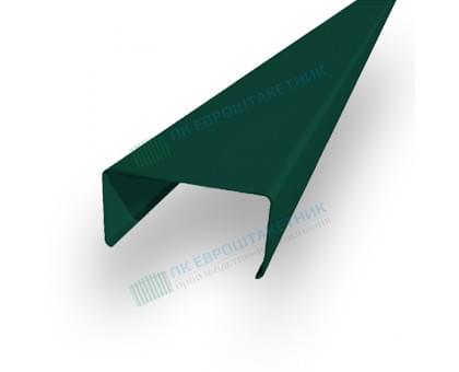 Декоративная планка П - 60х30, двухсторонний ПЭ, Ral 6005 - 0,5мм