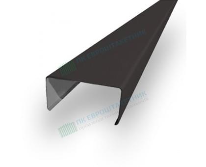 Декоративная планка П - 60х30, ПЭ, Ral 8019 - 0,45мм