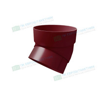 Колено трубы 45 град. ПВХ бордо RAL 3005