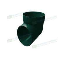 Колено сливное ПВХ зелёный RAL 6005